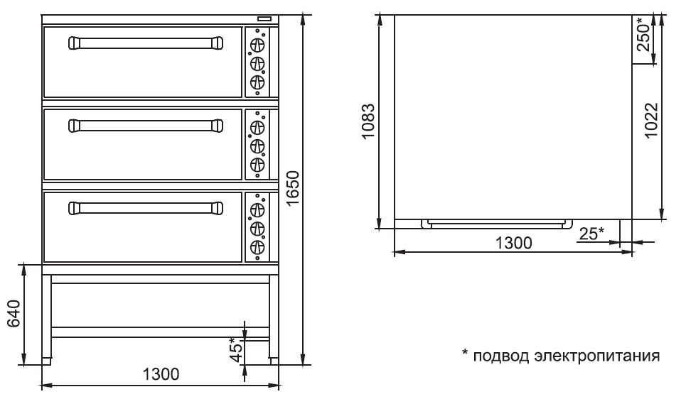 Схема жарочного шкафа ЭШ-3к